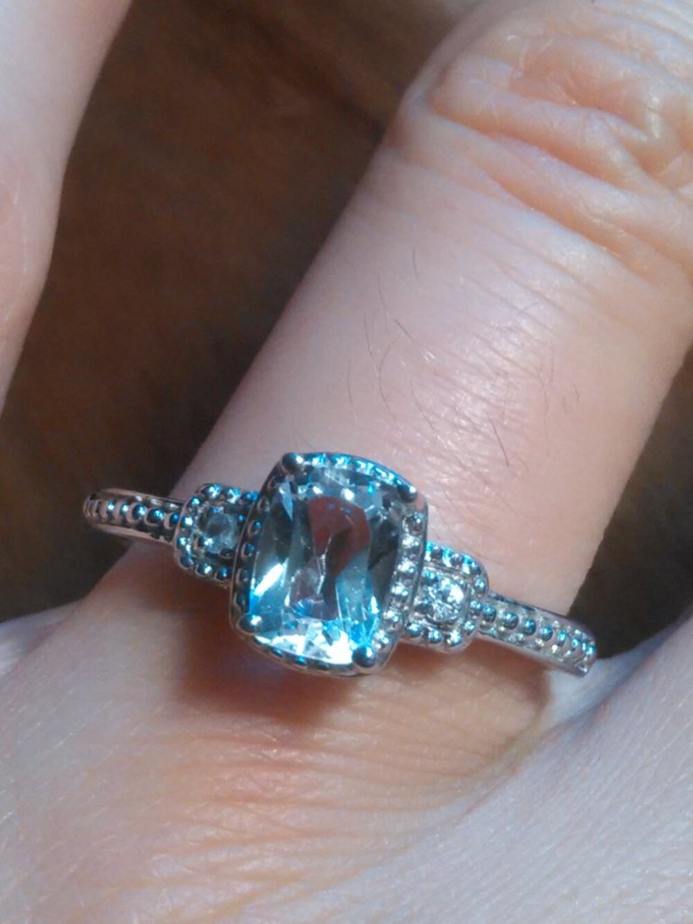 White Topaz Sterling Silver Ring (Size 10)